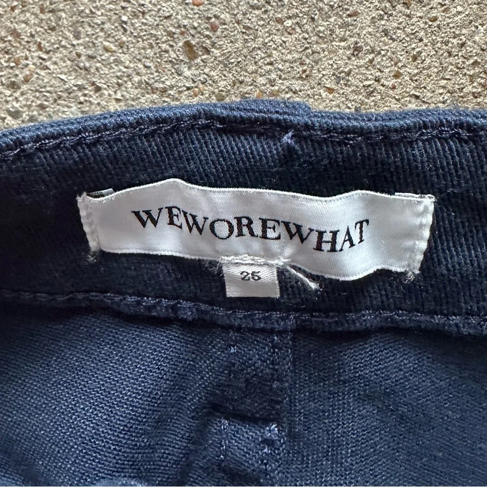 NWT WeWoreWhat True Flare Stretch Twill Demin Jean High Rise True Navy Size 25